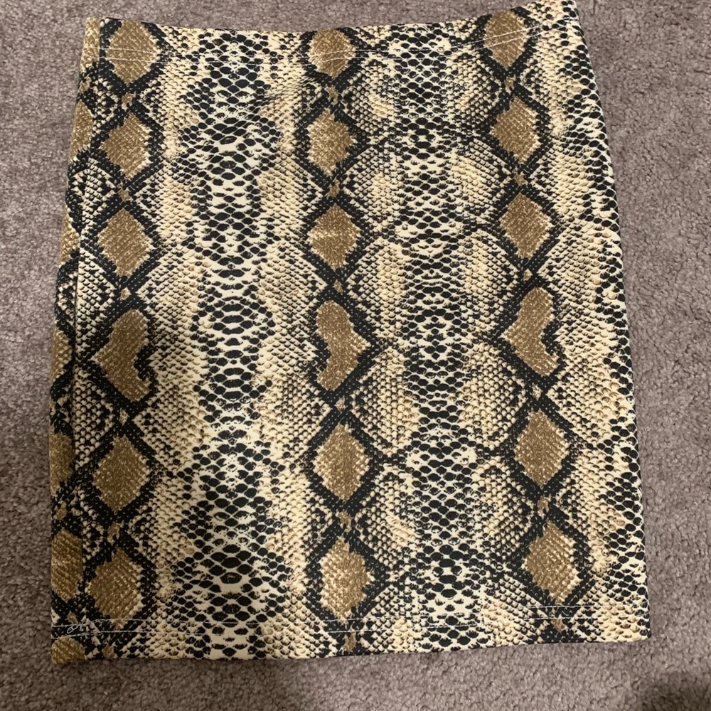 Hidden Cult Snakeskin Mini Bodycon Skirt size M